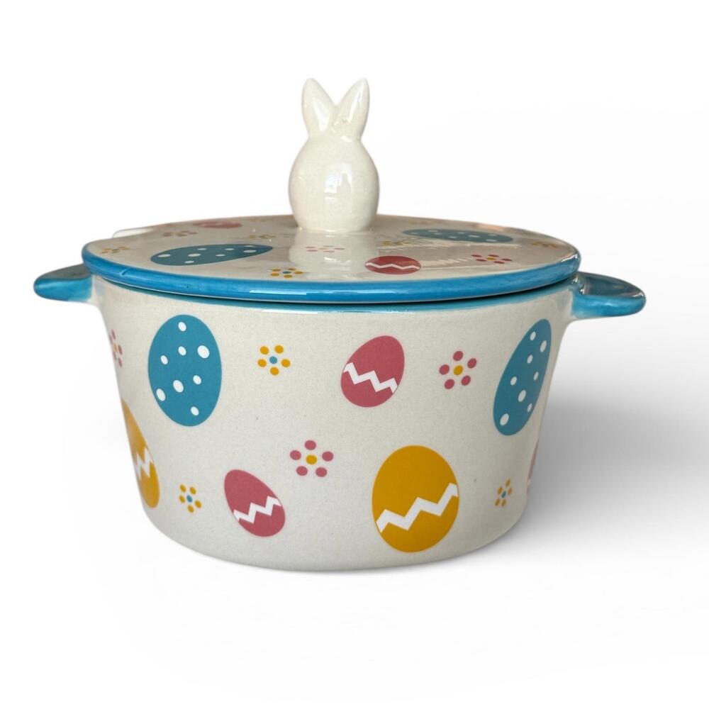 Temp-tations By Tara Old World Set Of Two Egg Hunt Small Lidded Casserole Dish - Picture 2 of 7